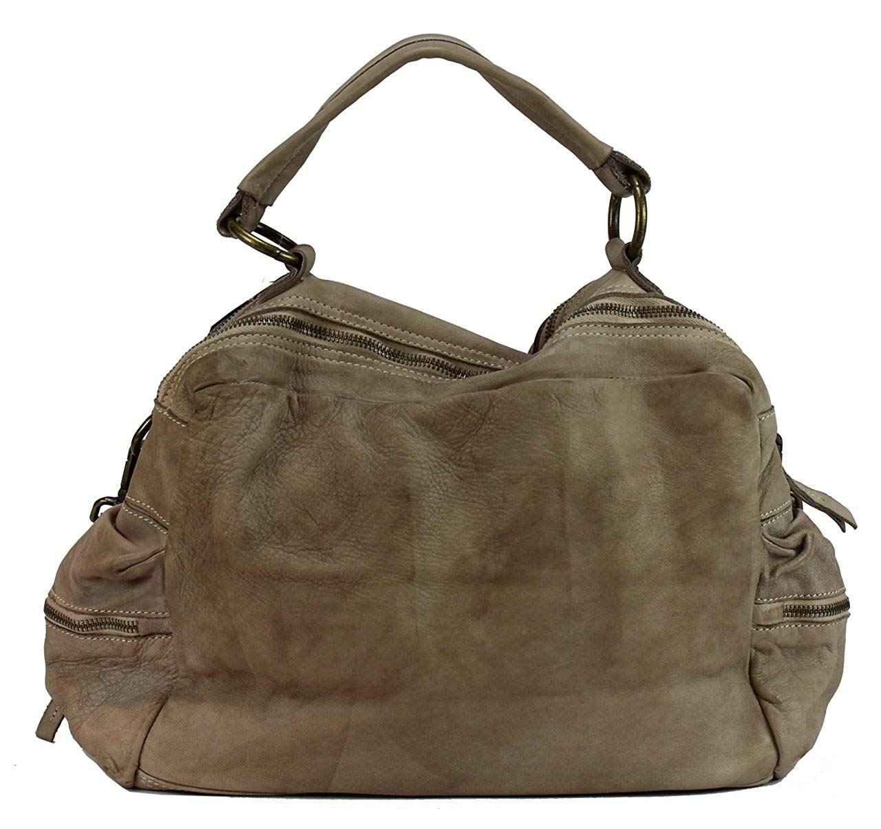 BZNA Bag Marie Beige beige sheep Italy Designer Damen Ledertasche Handtasche Schultertasche Tasche Schafsleder Shopper Neu