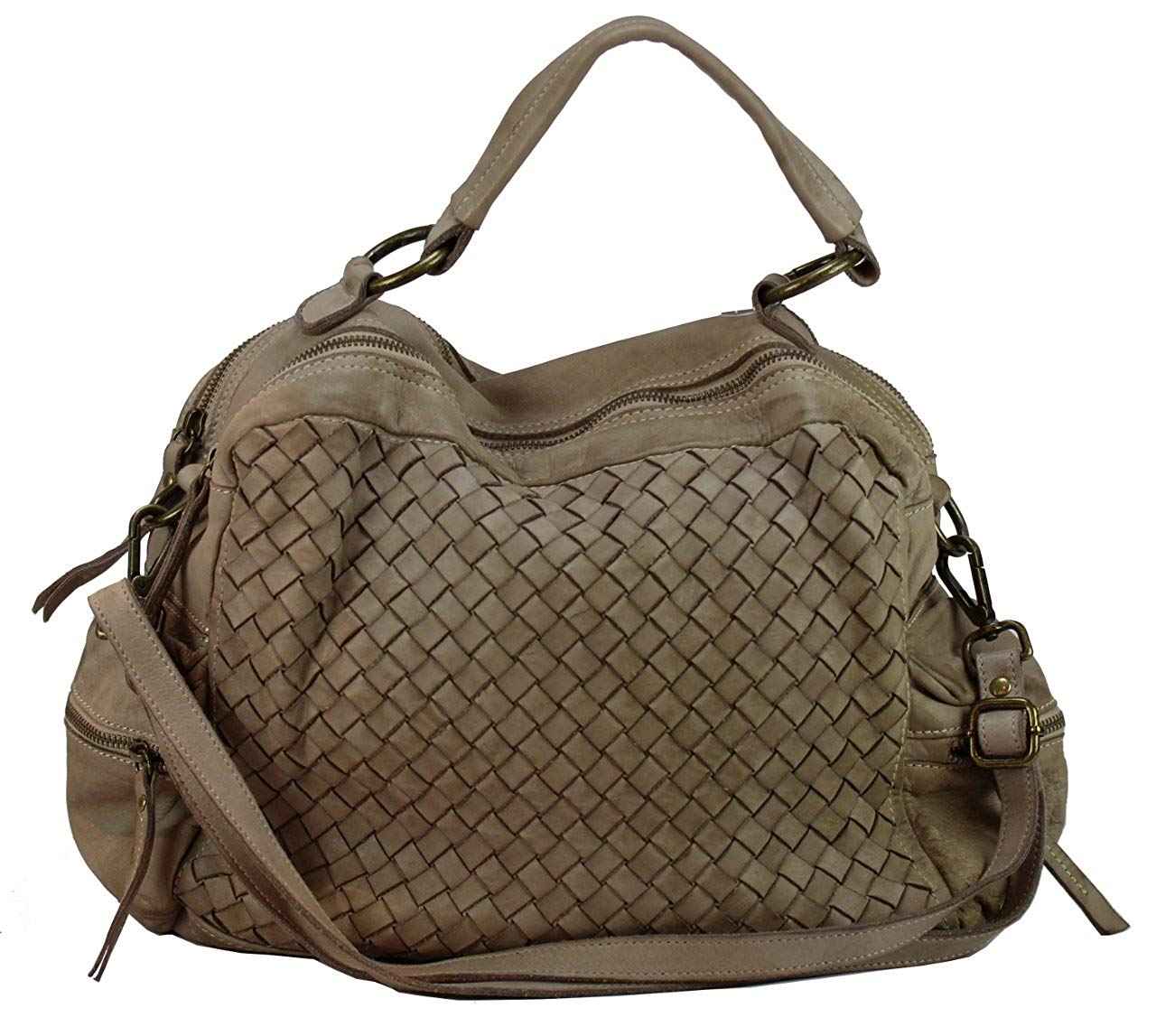 BZNA Bag Marie Beige beige sheep Italy Designer Damen Ledertasche Handtasche Schultertasche Tasche Schafsleder Shopper Neu