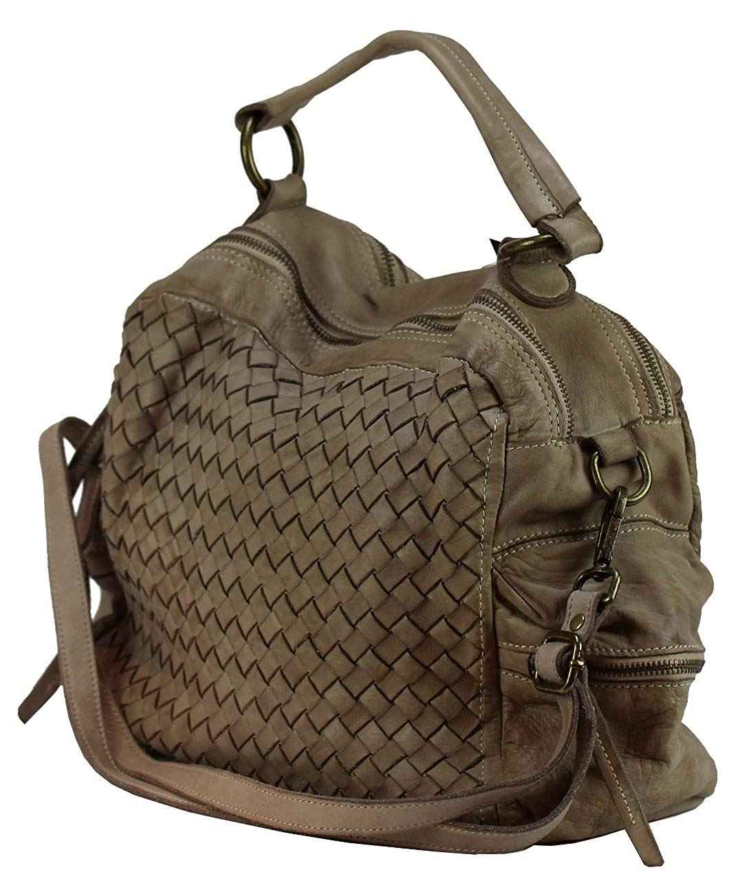 BZNA Bag Marie Beige beige sheep Italy Designer Damen Ledertasche Handtasche Schultertasche Tasche Schafsleder Shopper Neu