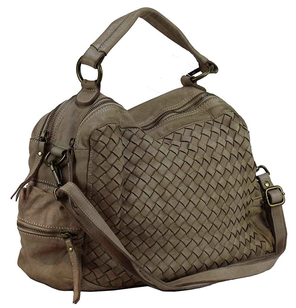 BZNA Bag Marie Beige beige sheep Italy Designer Damen Ledertasche Handtasche Schultertasche Tasche Schafsleder Shopper Neu