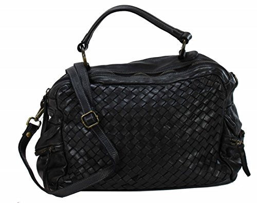 BZNA Bag Marie nero sheep Italy Designer Damen Handtasche Schultertasche Tasche Schafsleder Shopper Neu - B Z N A