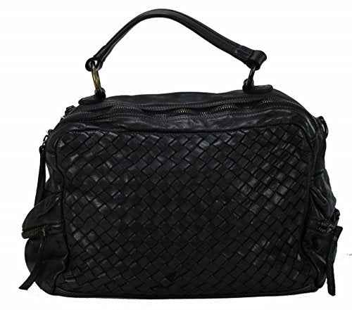 BZNA Bag Marie nero sheep Italy Designer Damen Handtasche Schultertasche Tasche Schafsleder Shopper Neu