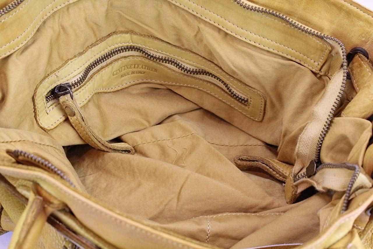 BZNA Bag Mila Orange vintage Italy Designer Business Damen Handtasche Ledertasche Schultertasche Tasche Leder Shopper Neu