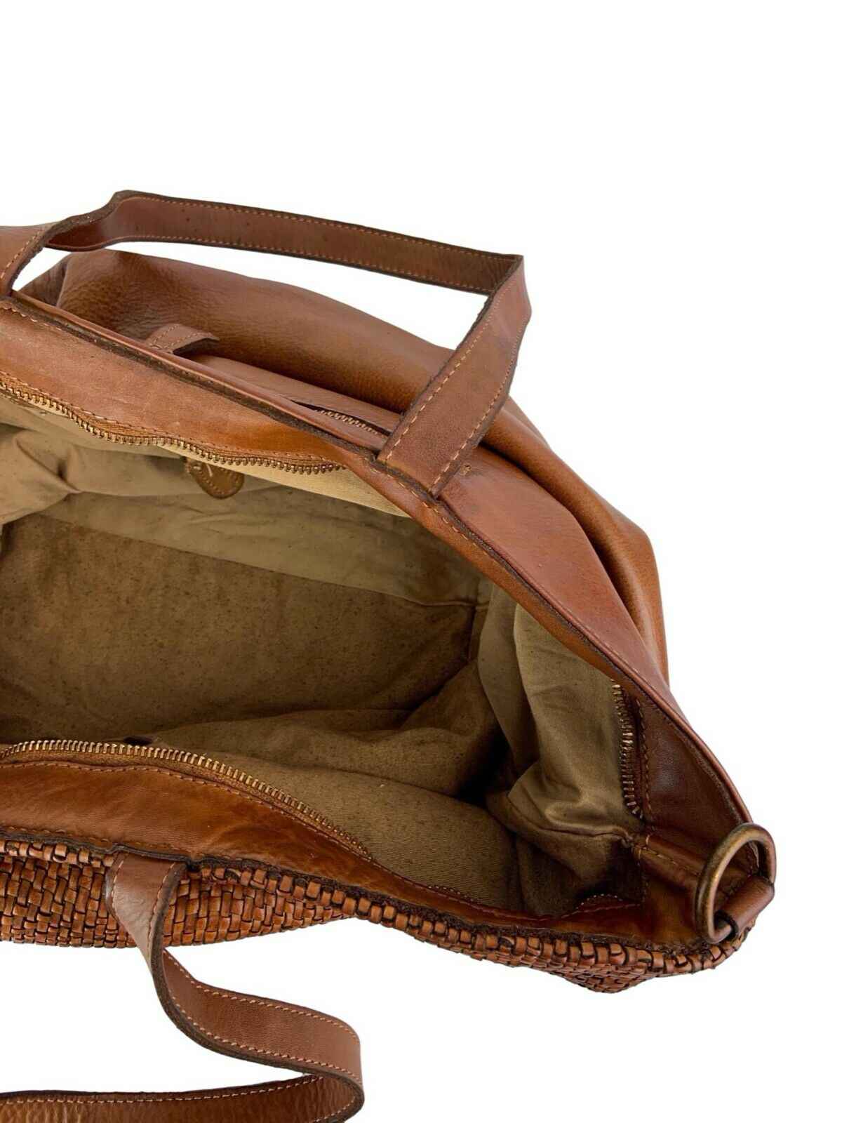 BZNA Bag Misa Cognac Italy Vintage Schultertasche Designer Handtasche Leder