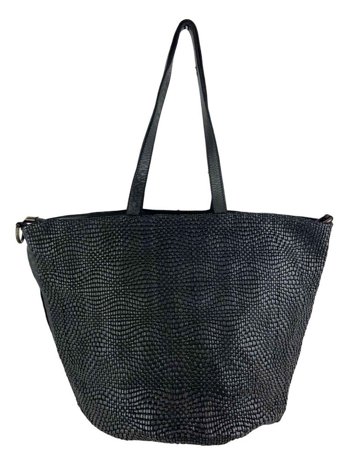 BZNA Bag Misa Schwarz Italy Vintage Schultertasche Designer Handtasche Leder