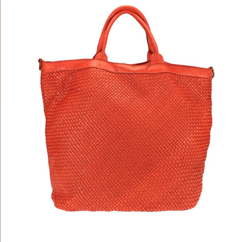 BZNA Bag Naomi Orange Italy Designer Damen Handtasche Ledertasche Tasche Shopper - B Z N A