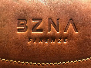 BZNA Bag Napoli cognac Italy Designer Damen Handtasche Ledertasche Schultertasche Tasche Leder Shopper Neu - B Z N A