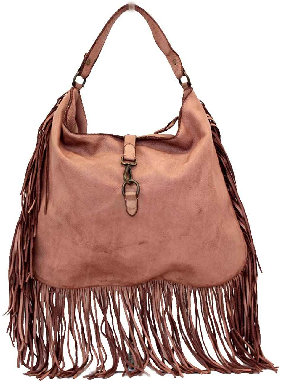 BZNA Bag Napoli Rosa Italy Designer Damen Handtasche Ledertasche Schultertasche Tasche Leder Shopper Neu