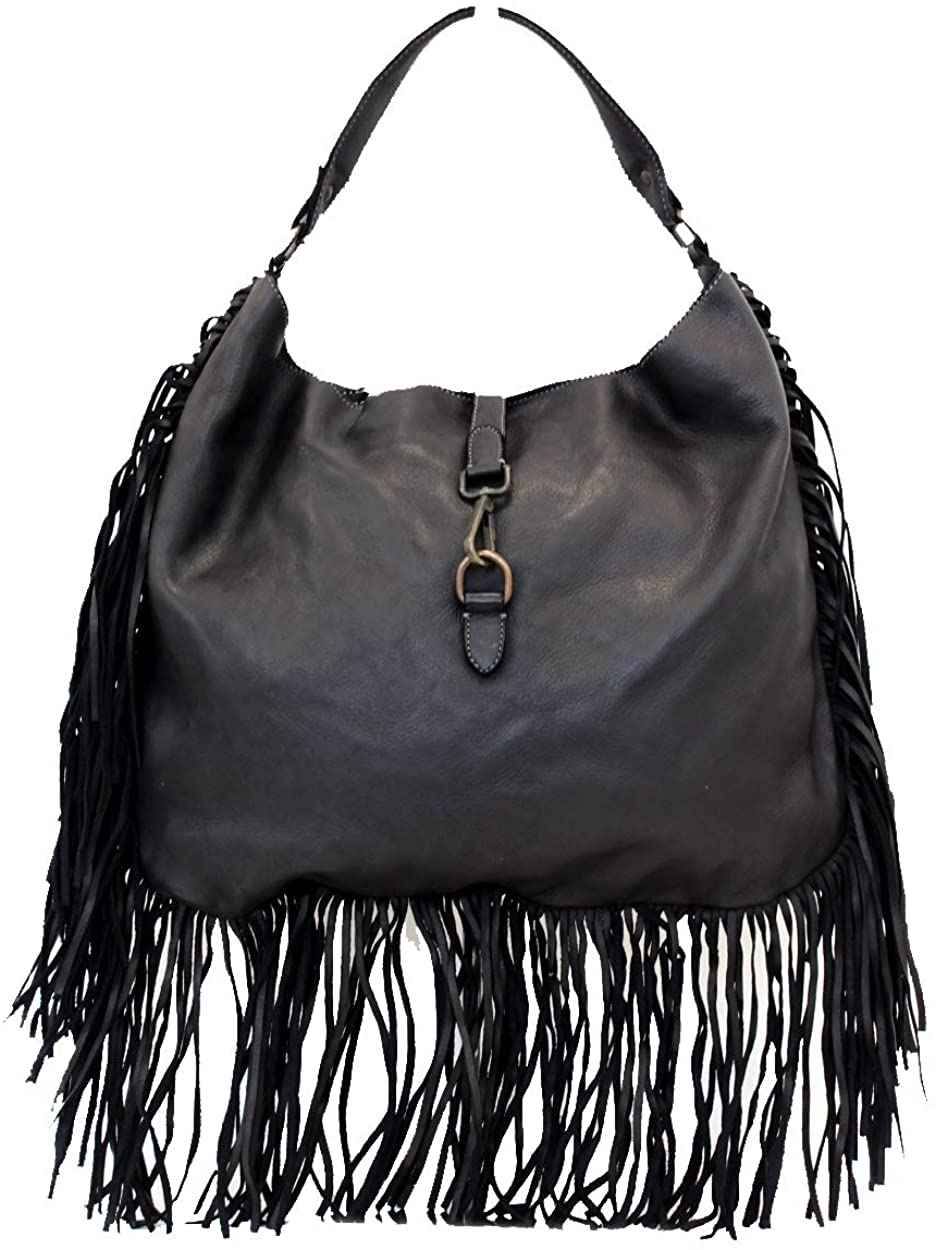 BZNA Bag Napoli Schwarz Italy Designer Damen Handtasche Ledertasche Schultertasche Tasche Leder Shopper Neu
