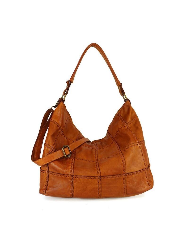 BZNA Bag Ocea Cognac Italy Designer Damen Handtasche Schultertasche Tasche - B Z N A