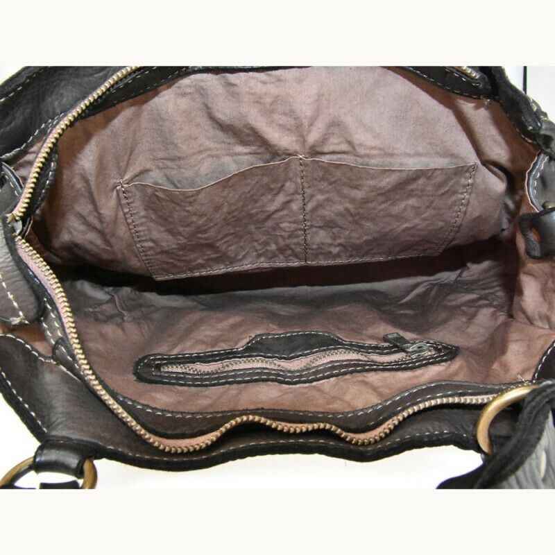 BZNA Bag Paris Schwarz Italy Designer Beutel Umhängetasche Damen Handtasche Leder