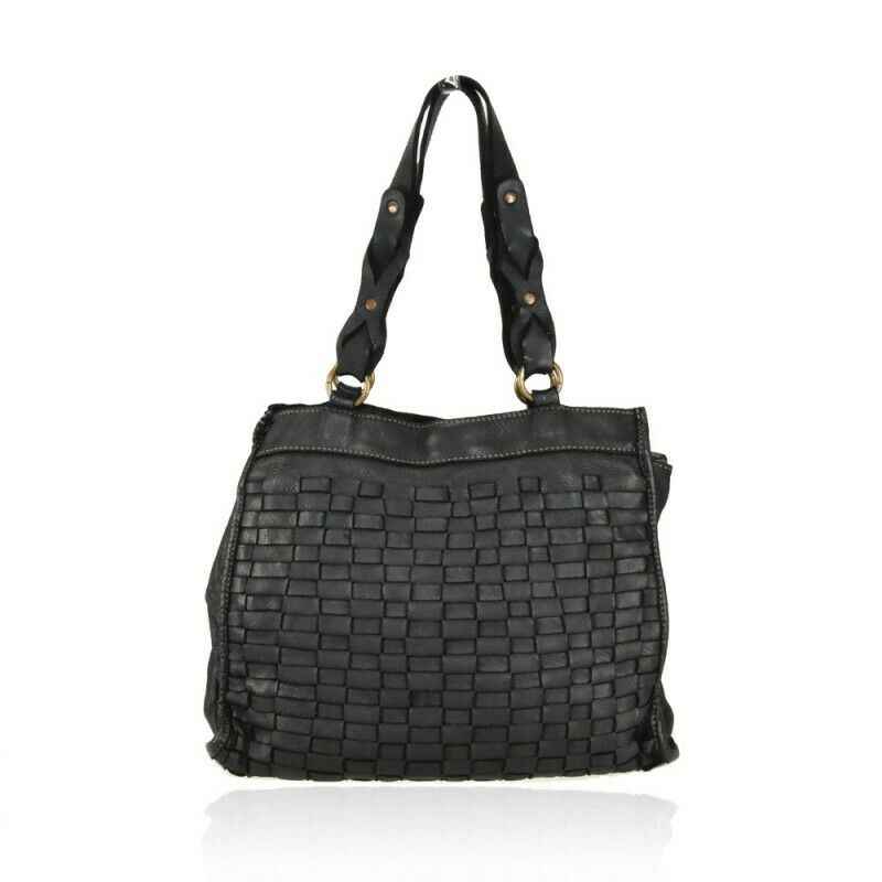 BZNA Bag Paris Schwarz Italy Designer Beutel Umhängetasche Damen Handtasche Leder