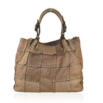 Load image into Gallery viewer, BZNA Bag Patch Taupe Designer geflochten Damen Handtasche Schultertasche - B Z N A
