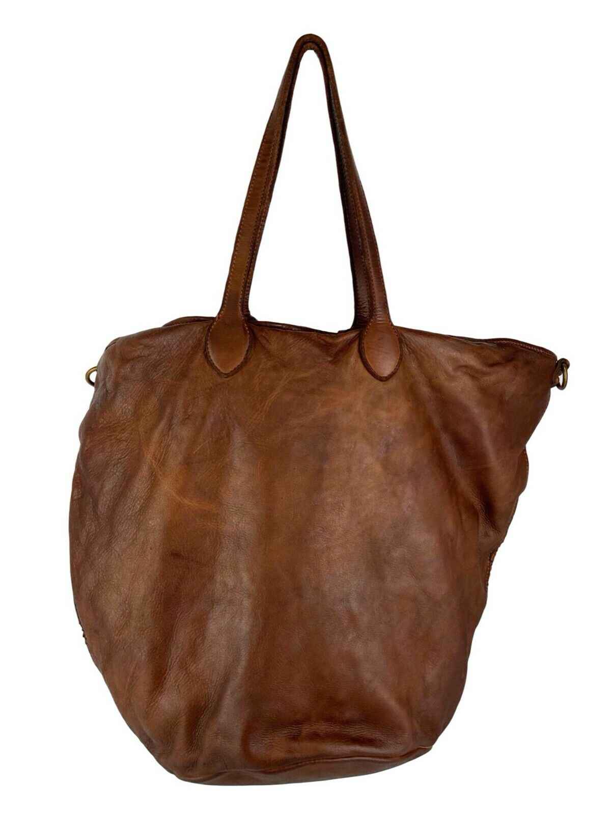 BZNA Bag Patti Cognac Italy Vintage Schultertasche Designer Handtasche Leder