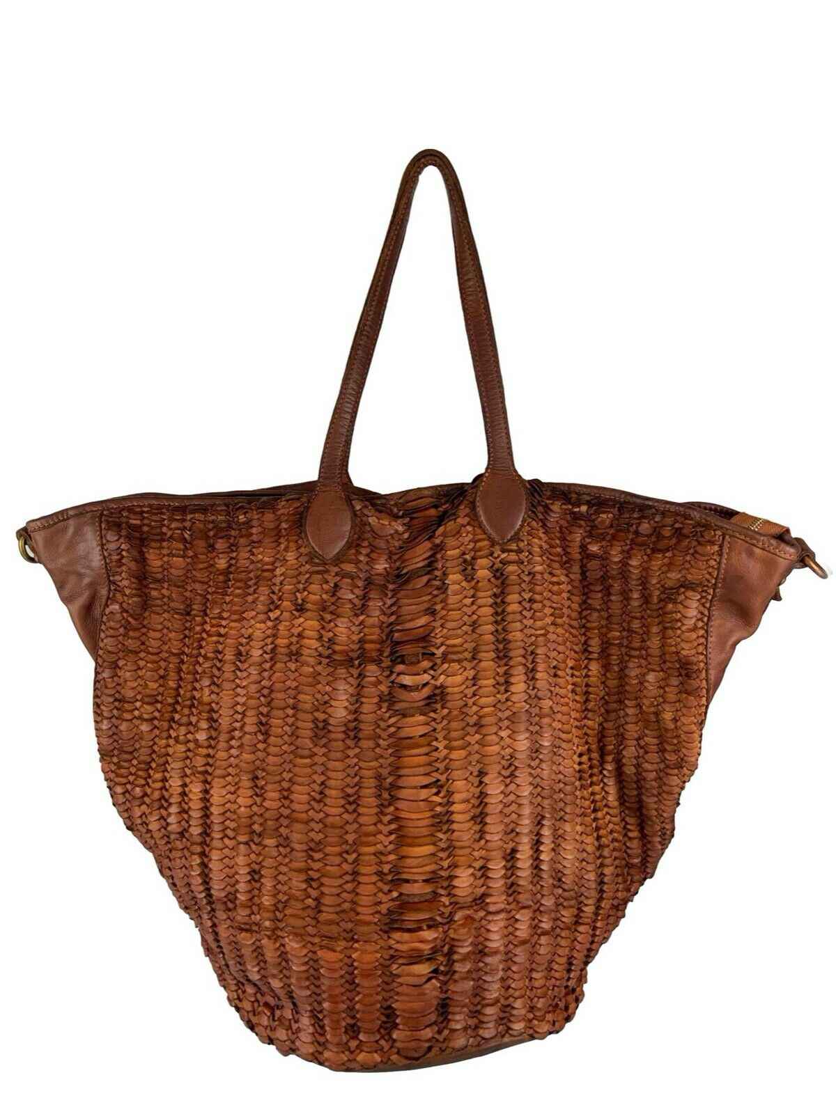 BZNA Bag Patti Cognac Italy Vintage Schultertasche Designer Handtasche Leder