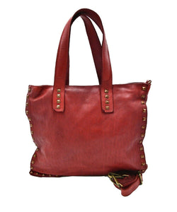 BZNA Bag Pluto Rot Italy Designer Beutel Umhängetasche Damen Handtasche Leder - B Z N A