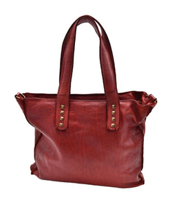 BZNA Bag Pluto Rot Italy Designer Beutel Umhängetasche Damen Handtasche Leder - B Z N A