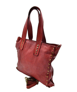 BZNA Bag Pluto Rot Italy Designer Beutel Umhängetasche Damen Handtasche Leder - B Z N A