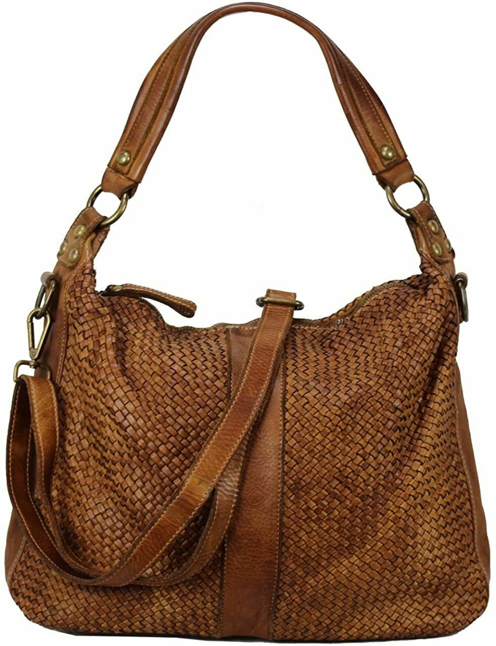 BZNA Bag Rebeca Beige Italy Designer Damen Handtasche Schultertasche Tasche - B Z N A