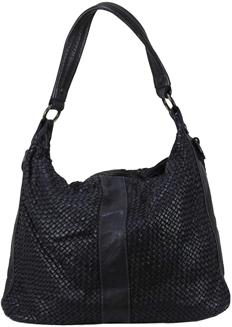BZNA Bag Rebeca schwarz Italy Designer Damen Handtasche Schultertasche Tasche Leder Shopper Neu - B Z N A