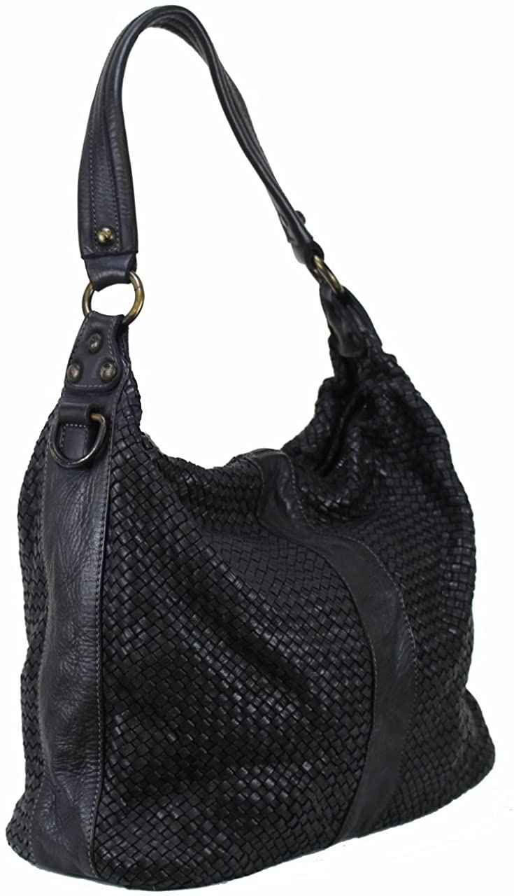 BZNA Bag Reneka Schwarz Italy Designer Shopper Handtasche Schultertasche Leder Neu