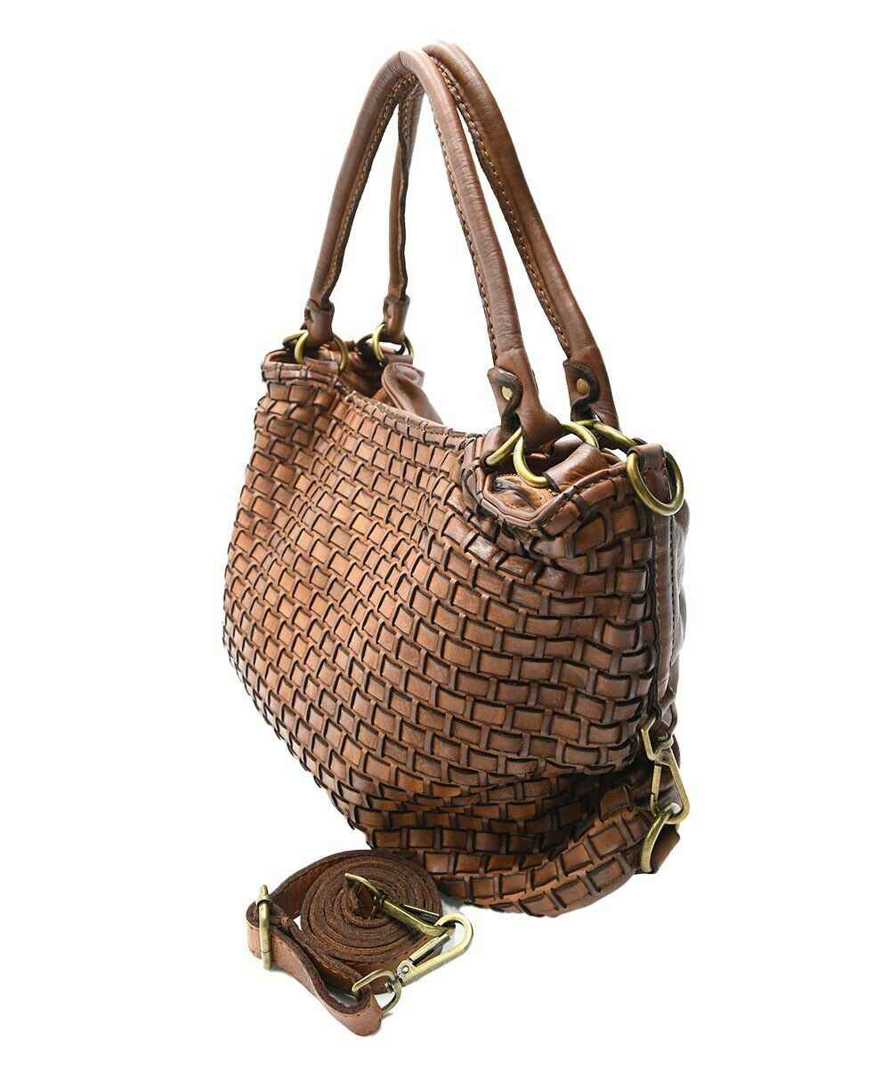 BZNA Bag Riana Cognac Italy Designer Damen Handtasche Schultertasche Tasche