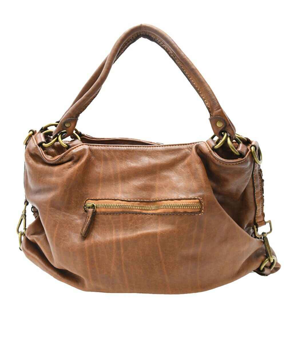 BZNA Bag Riana Cognac Italy Designer Damen Handtasche Schultertasche Tasche