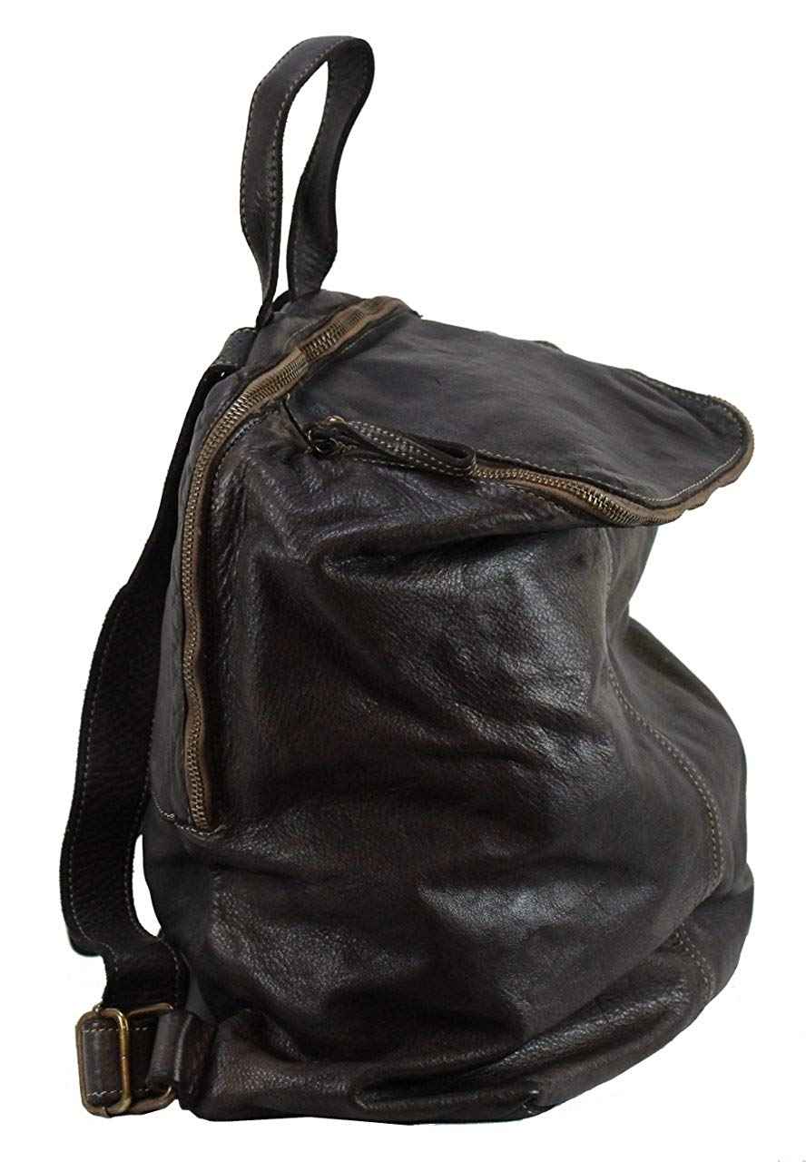 BZNA Bag Richie moro Backpacker Designer Rucksack Damenhandtasche Schultertasche Leder Nappa sheep ItalyNeu
