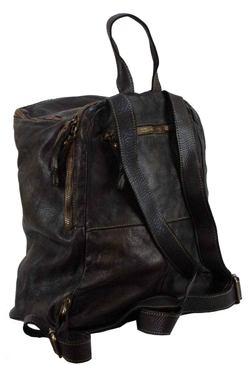 BZNA Bag Richie moro Backpacker Designer Rucksack Damenhandtasche Schultertasche Leder Nappa sheep ItalyNeu