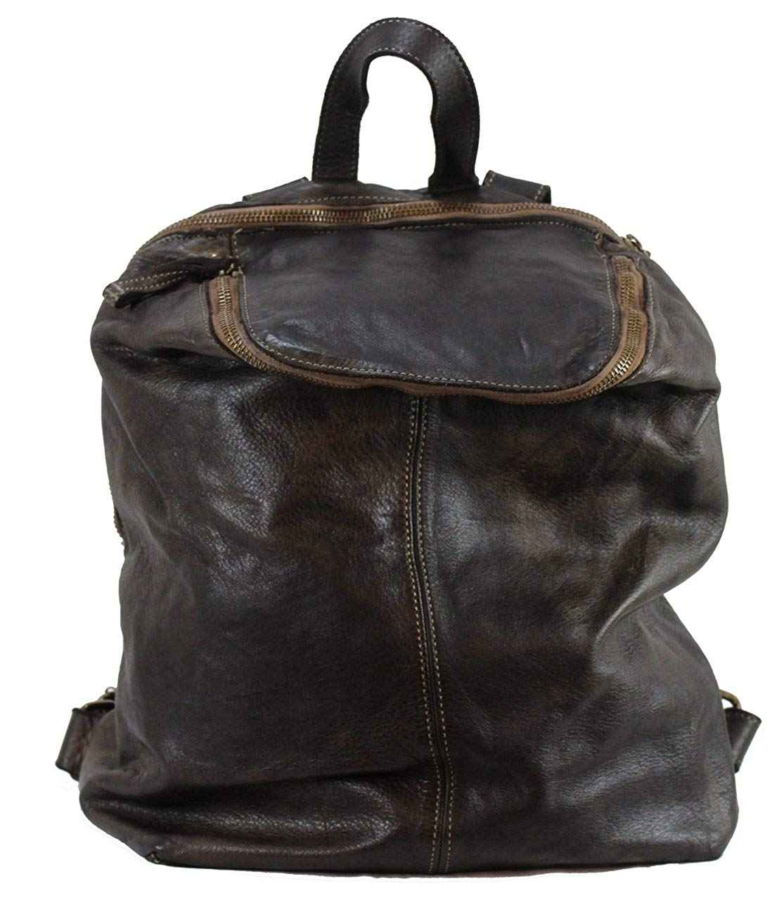 BZNA Bag Richie moro Backpacker Designer Rucksack Damenhandtasche Schultertasche Leder Nappa sheep ItalyNeu