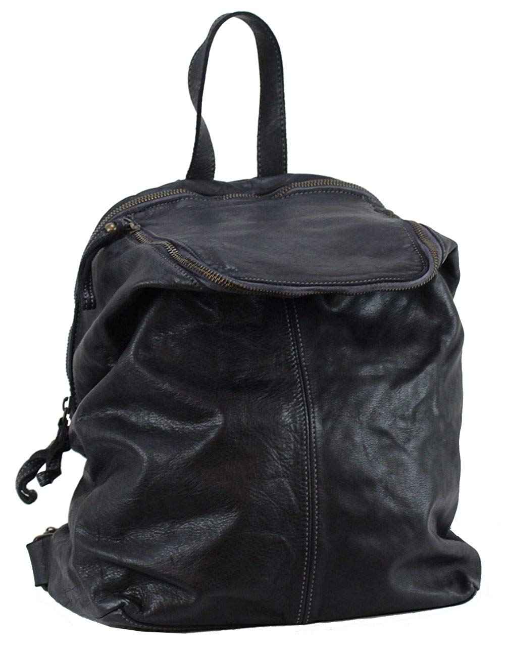 BZNA Bag Richie nero Backpacker Designer Rucksack Damenhandtasche Schultertasche Leder Nappa sheep ItalyNeu