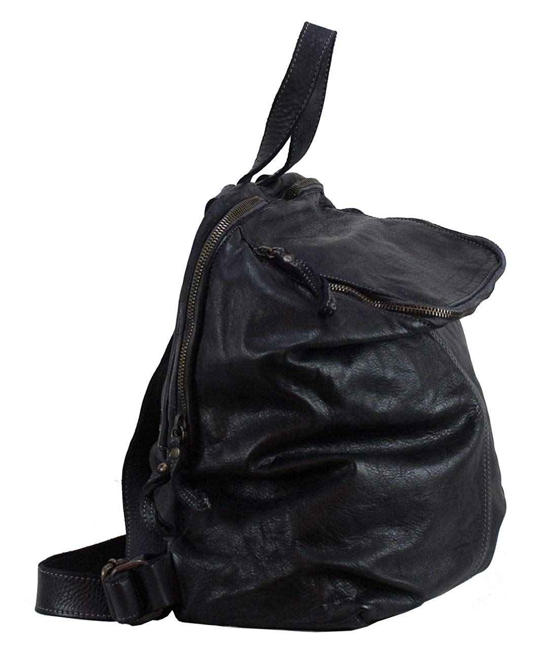 BZNA Bag Richie nero Backpacker Designer Rucksack Damenhandtasche Schultertasche Leder Nappa sheep ItalyNeu