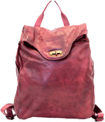 Load image into Gallery viewer, BZNA Bag Rinalto bordeaux Italy Rucksack Backpacker Designer Tasche Handtasche Schultertasche Leder Damen Neu - B Z N A
