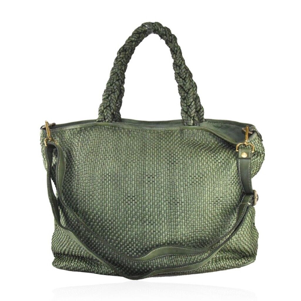 BZNA Bag Rozen Grün Italy Vintage Schultertasche Designer Damen Handtasche - B Z N A