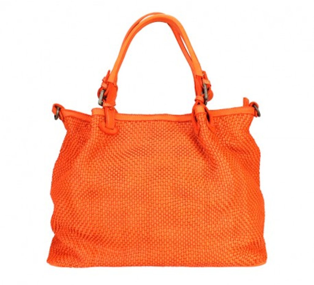 BZNA Bag Ruth Orange Ledertasche Italy Designer Damen Handtasche Schultertasche - B Z N A