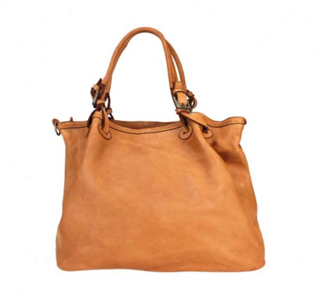 BZNA Bag Ruth Taupe Ledertasche Italy Designer Damen Handtasche Schultertasche