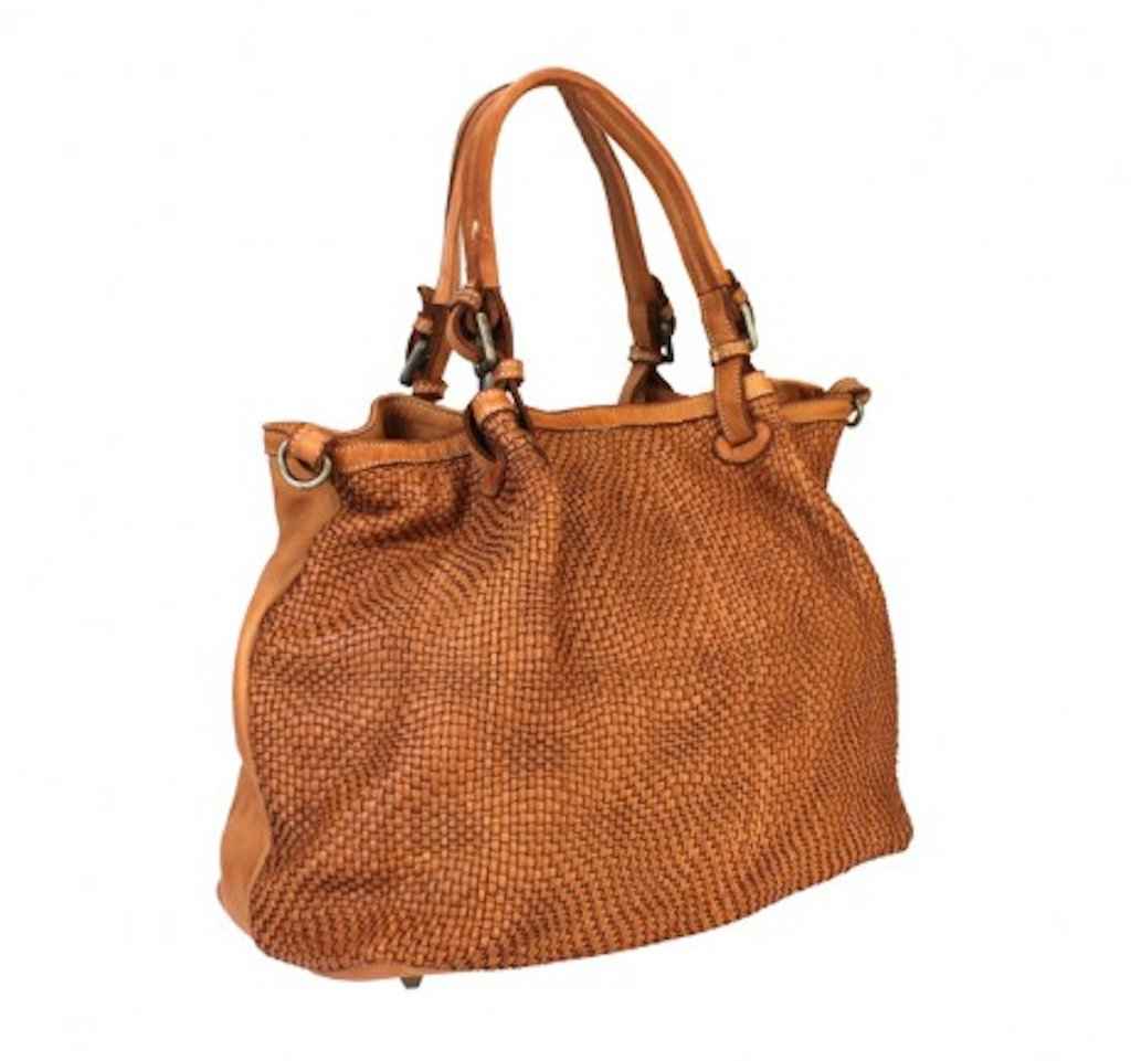 BZNA Bag Ruth Taupe Ledertasche Italy Designer Damen Handtasche Schultertasche
