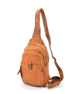 Load image into Gallery viewer, BZNA Bag Sacha cognac braun Italy Designer Gürteltasche Bauchtasche Fanny Bag - B Z N A
