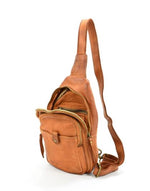 Load image into Gallery viewer, BZNA Bag Sacha cognac braun Italy Designer Gürteltasche Bauchtasche Fanny Bag - B Z N A
