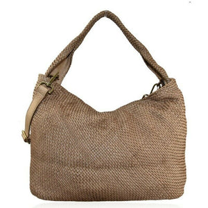 BZNA Bag Sanja Taupe Italy Designer Damen Handtasche Schultertasche Tasche - B Z N A