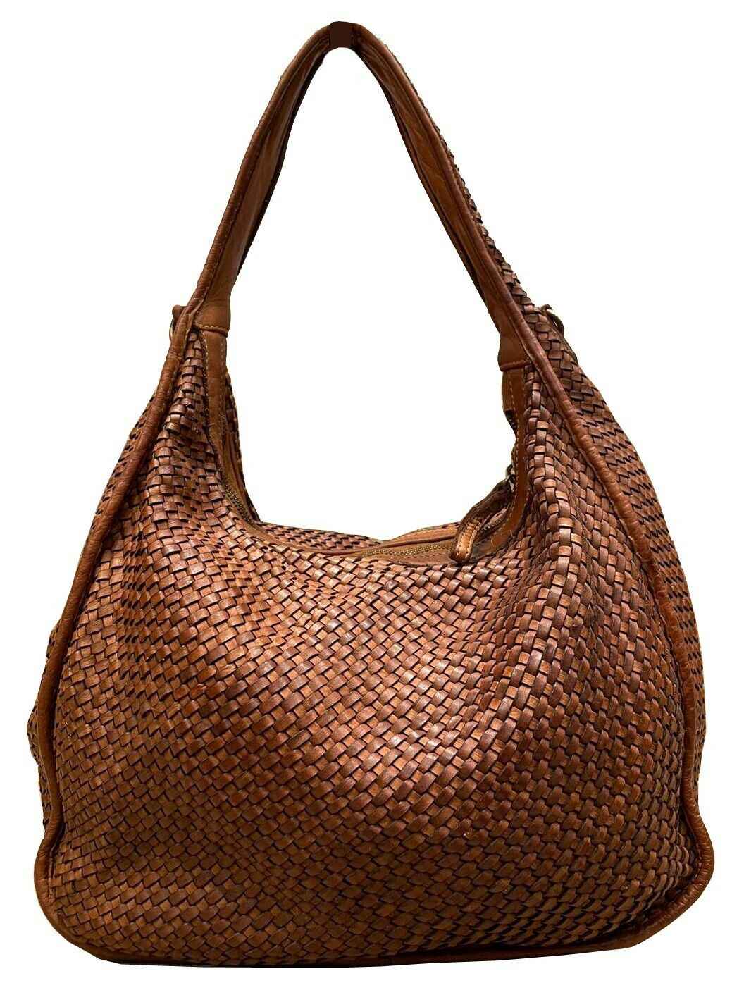 BZNA Bag Sanna Cognac Italy Designer Business Handtasche Schultertasche Tasche Leder