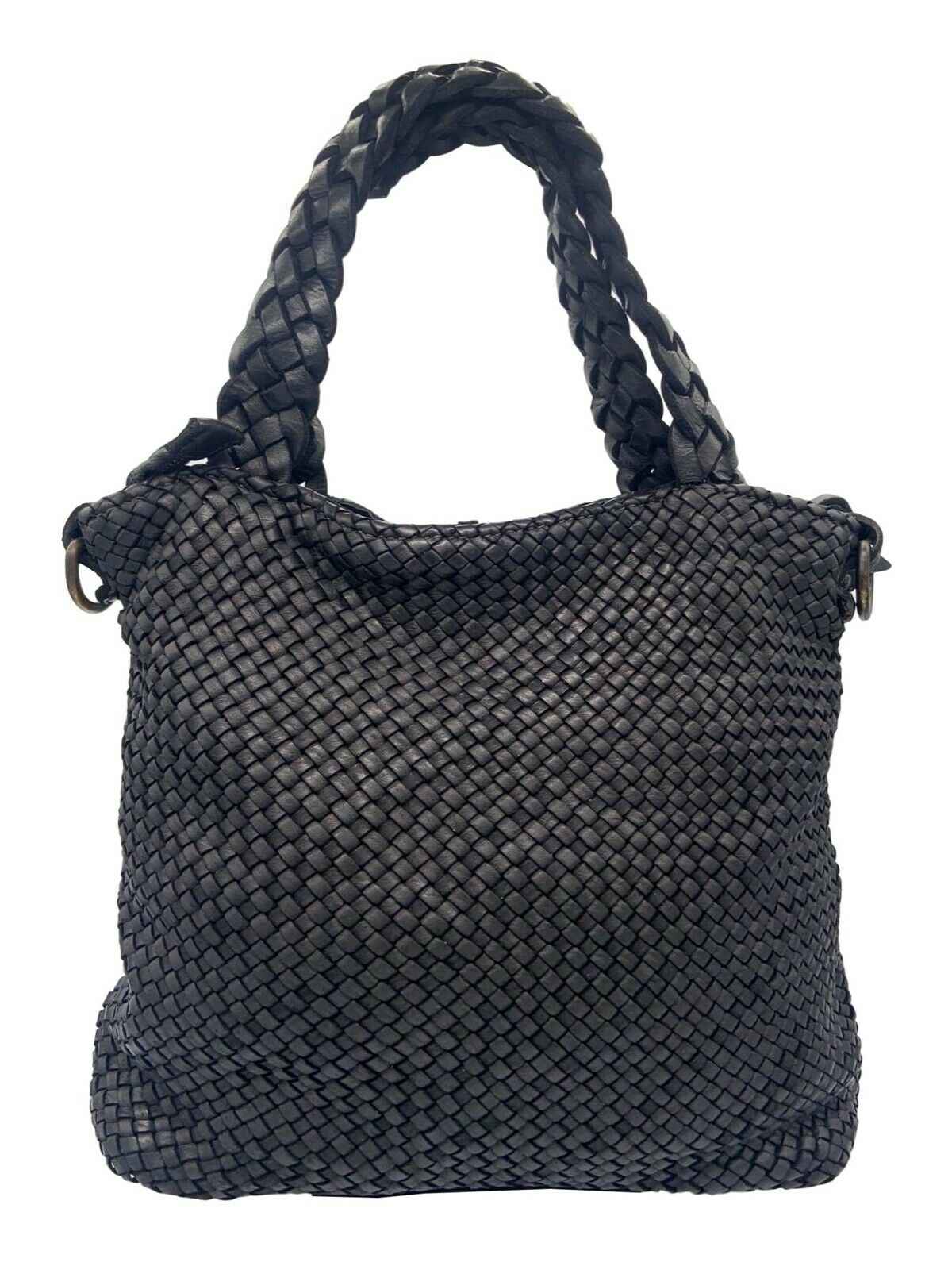 BZNA Bag Siana Schwarz Italy Designer Damen Handtasche Tasche Leder Shopper