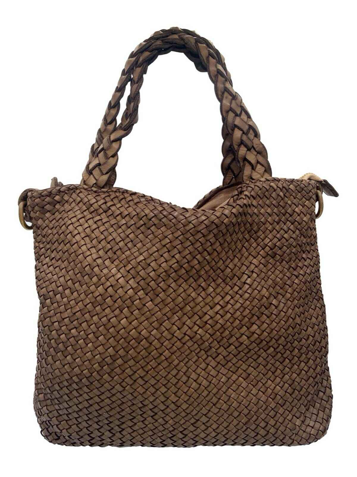 BZNA Bag Siana Taupe Italy Designer Damen Handtasche Tasche Leder Shopper