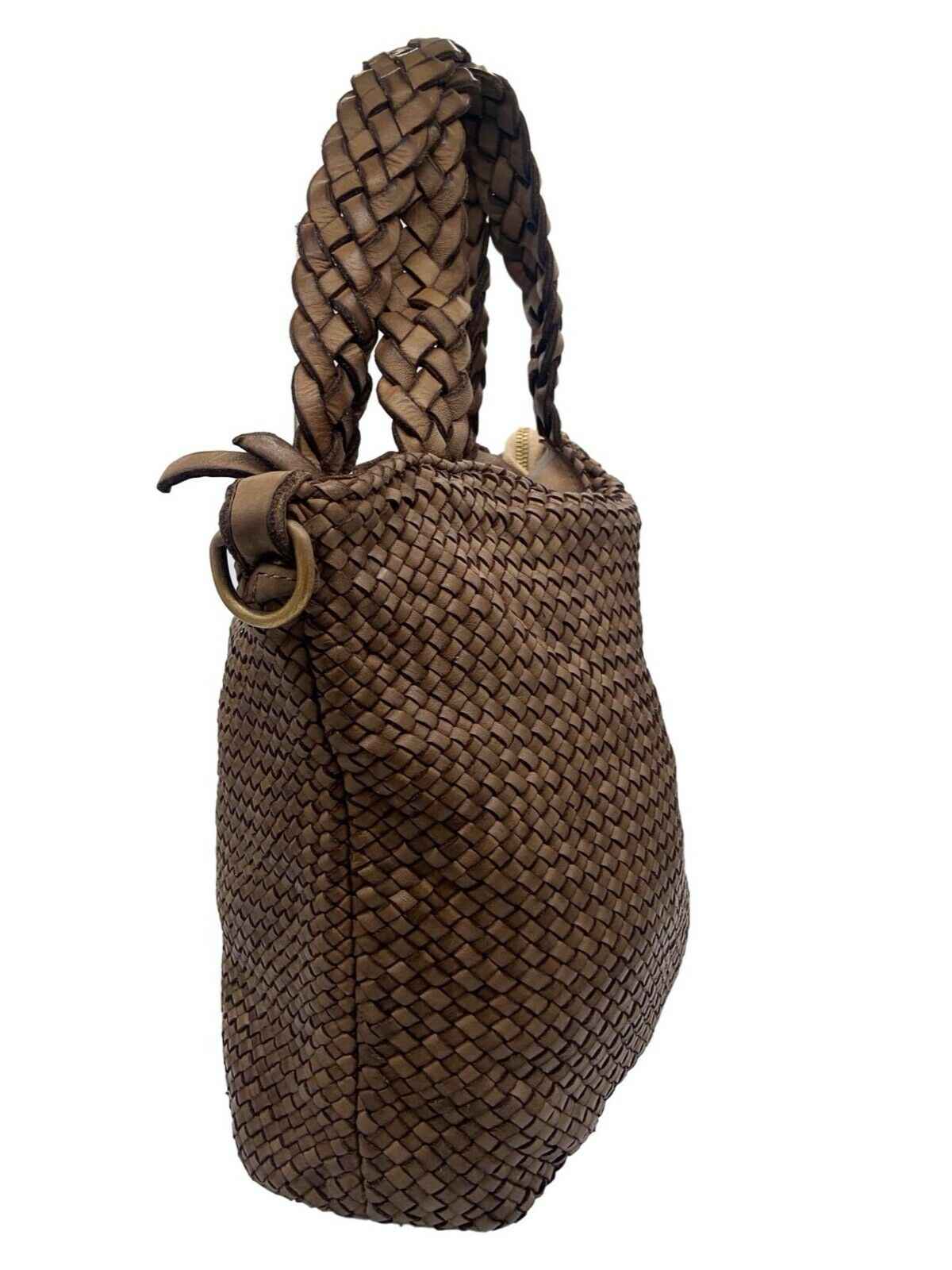 BZNA Bag Siana Taupe Italy Designer Damen Handtasche Tasche Leder Shopper