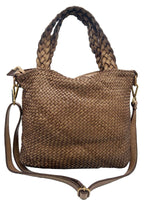 Load image into Gallery viewer, BZNA Bag Siana Taupe Italy Designer Damen Handtasche Tasche Leder Shopper - B Z N A
