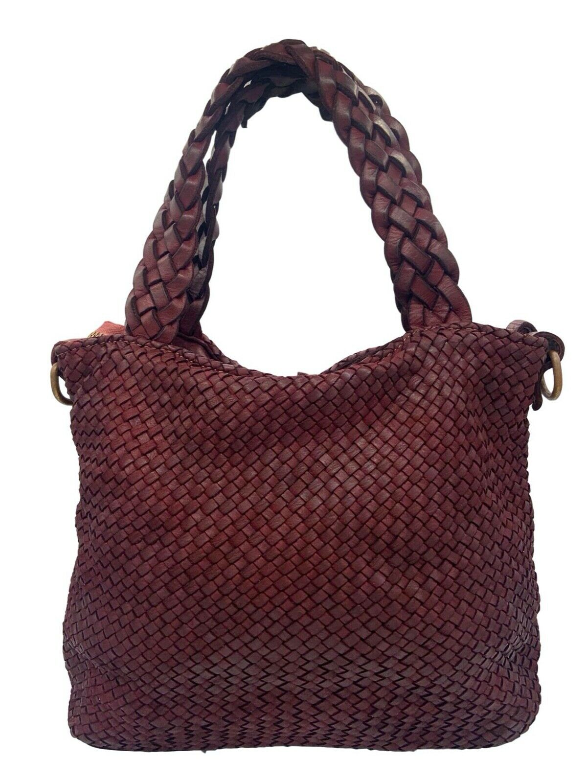 BZNA Bag Siana Weinrot Italy Designer Damen Handtasche Tasche Leder Shopper - B Z N A