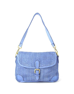 BZNA Bag Sil Blau Umhängetasche Designer Clutch Ledertasche Schultertasche - B Z N A