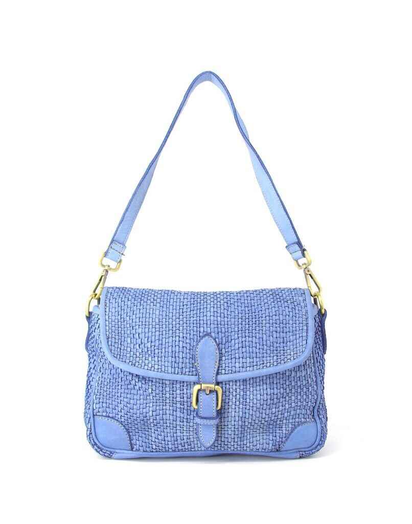 BZNA Bag Sil Blau Umhängetasche Designer Clutch Ledertasche Schultertasche