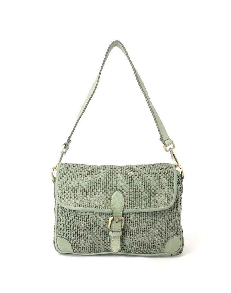 BZNA Bag Sil Grün Umhängetasche Designer Clutch Ledertasche Schultertasche