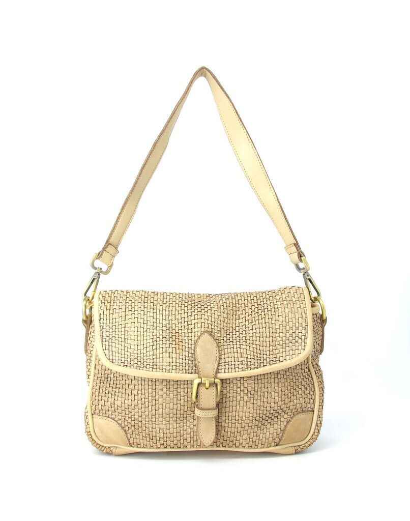 BZNA Bag Sil Taupe Umhängetasche Designer Clutch Ledertasche Schultertasche